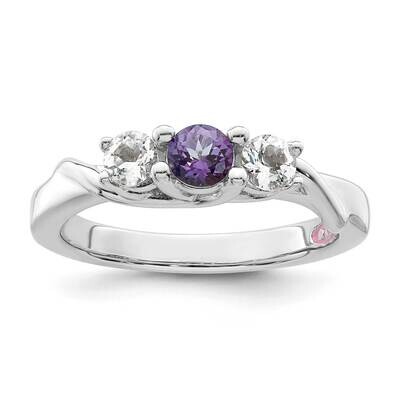 Survivor Collection Clear &amp; Purple Swarovski Topaz Joanna Ring Sterling Silver SV240SSPU-6, MPN: SV…