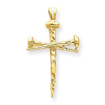 Cross Charm 14k Gold Polished D164, MPN: D164, 883957977850