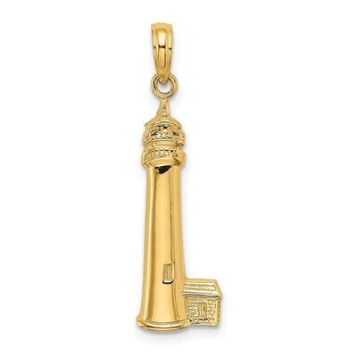 Polished Cape May Lighthouse Charm 14k Gold 2-D K7999, MPN: K7999, 63721805125