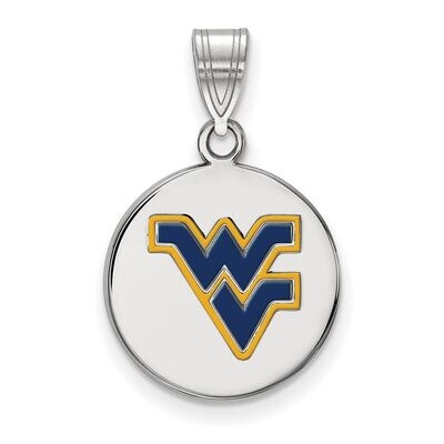 West Virginia University Medium Enamel Disc Pendant Sterling Silver SS040WVU, MPN: SS040WVU, 886774…