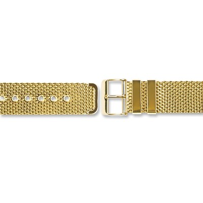 22mm Gold-tone Stainless Steel Mesh 2-Piece Watch Band  BA414-22, MPN: BA414-22,