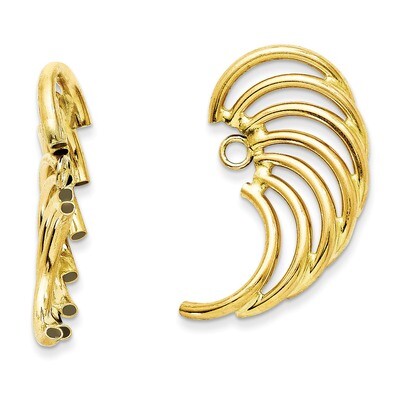 Swirl Shaped Earring Jackets 14k Gold Polished TH221, MPN: TH221, 886774118659