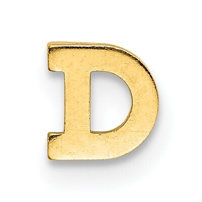 Die Struck Letter D 14k Yellow Gold YG2220D, MPN: YG2220D,