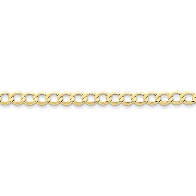 6.0mm Semi-Solid Curb Link Chain 24 Inch 10k Gold 10BC109-24, MPN: 10BC109-24, 886774536286