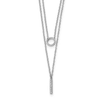 Cz Necklace Sterling Silver Rhodium-plated QG4431-16, MPN: QG4431-16, 886774112510