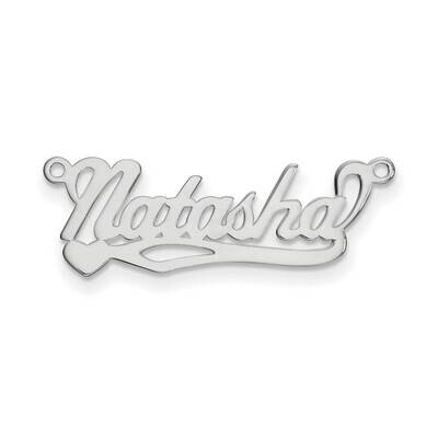 .013 Gauge White Gold Polished Name Plate Pendant 14k Gold XNA147W, MPN: XNA147W, 883957970899