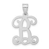 Initial Letter B Pendant 14k White Gold Casted High Polished XNA518W/B, MPN: XNA518W/B,