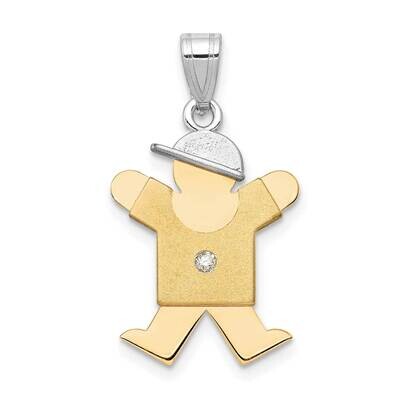 AAA Diamond Kid Pendant 14k Two-tone Gold XK191AAA, MPN: XK191AAA, 883957115986