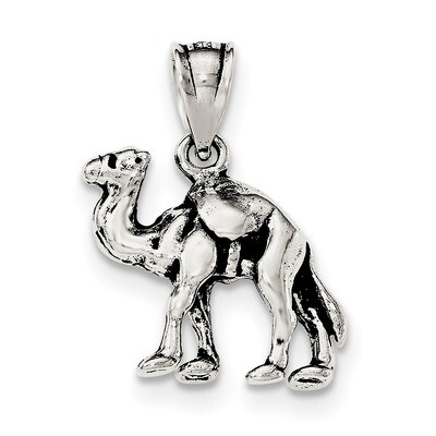 3-D Camel Reversible Pendant Sterling Silver Antiqued QC8909, MPN: QC8909, 191101365546