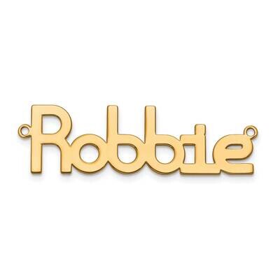 Polished Modum Font Name Plate 14k Gold XNA1304Y, MPN: XNA1304Y,