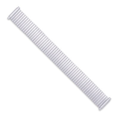 17-22mm Silver-tone Thin Flexo Satin Expansion Watch Band BA286, MPN: BA286, 886774146188