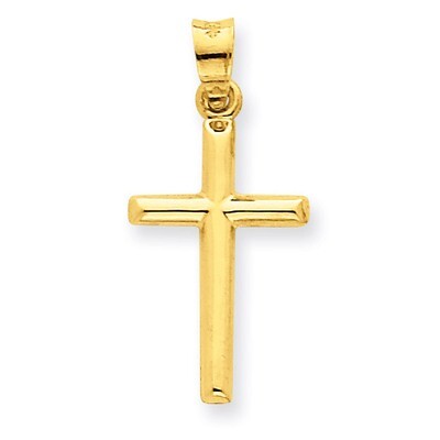 Hollow Cross Pendant 14k Gold Polished C3623, MPN: C3623, 883957898131