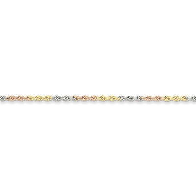 2.9mm Diamond-cut Rope Chain 18 Inch 14k Tri-Color Gold 021TC-18, MPN: 021TC-18, 886774394923