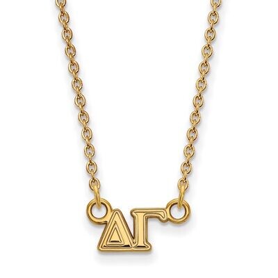 Delta Gamma Extra Small Pendant with 18 Inch Chain Gold-plated Silver GP006DG-18, MPN: GP006DG-18, …