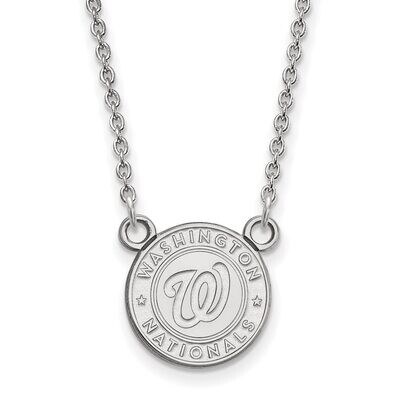 Washington Nationals Small Pendant with Necklace Sterling Silver SS006NAT-18, MPN: SS006NAT-18, 886…