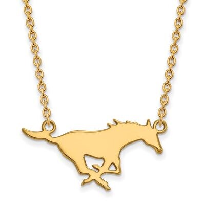 Southern Methodist University Large Pendant with Chain Necklace 10k Yellow Gold 1Y012SMU-18, MPN: 1…