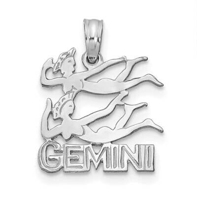 Gemini Charm 14k White Gold K8948W, MPN: K8948W, 196904071366