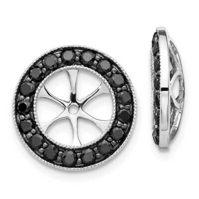 Black Diamond Earring Jackets 14k White Gold EJM5300-BK-115-WA, MPN: EJM5300-BK-115-WA, 191101537608