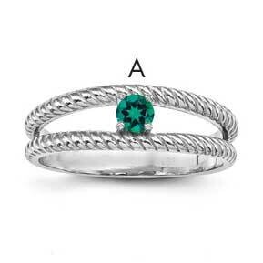 Family Jewelry Ring Sterling Silver Rhodium-plated XMR8/1SS-5, MPN: XMR8_1W--6, 883957870274