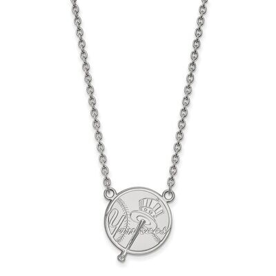 New York Yankees Large Pendant with Chain Necklace 14k White Gold 4W060YAN-18, MPN: 4W060YAN-18, 88…