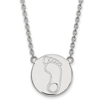 University of North Carolina Large Disc with Chain Necklace Sterling Silver SS050UNC-18, MPN: SS050…