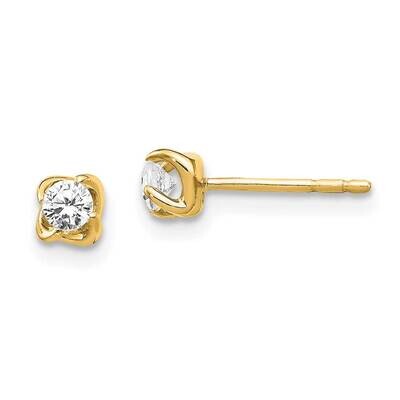 Diamond Post Earrings 14k Yellow Gold EM5446-020-YA, MPN: EM5446-020-YA, 883957453422