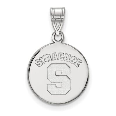 Syracuse University Medium Disc Pendant Sterling Silver SS043SYU, MPN: SS043SYU, 886774698847
