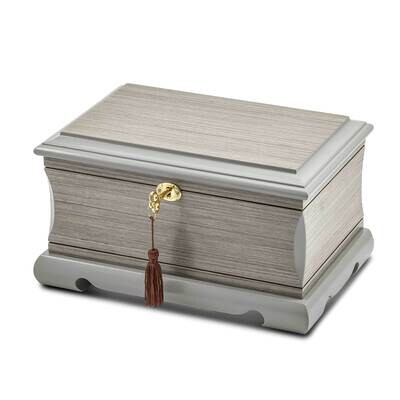 Limited Edition Grey Veneer and Painted Finish Jewelry Box JJB668, MPN: JJB668,