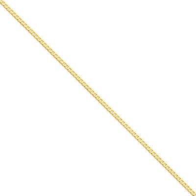 3mm Open Concave Curb Chain 18 Inch 14k Gold LCR080-18, MPN: LCR080-18, 886774418087