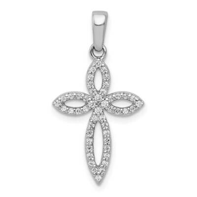 1/5Ct. Diamond Cross Pendant 14k White Gold PM5047-020-WA, MPN: PM5047-020-WA, 883957707501