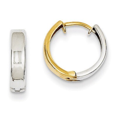Hinged Hoop Earrings 14k Two-Tone Gold Y7904, MPN: Y7904, 869786093817