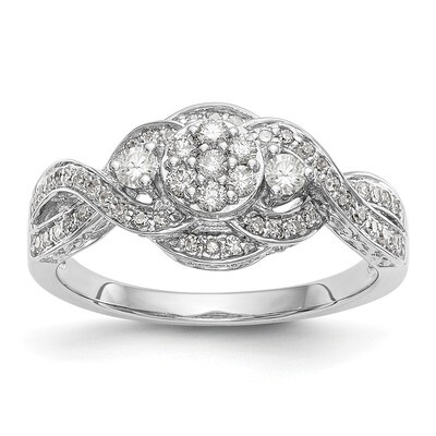 Complete Diamond Cluster Engagement Ring 14k White Gold RM2360E-040-WAA, MPN: RM2360E-040-WAA, RM23…