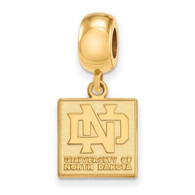 University of North Dakota Bead Charm Small Dangle Gold-plated Silver GP014UNOD, MPN: GP014UNOD, 88…