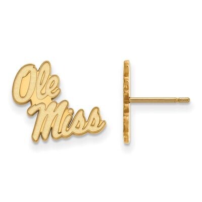 University of Missisippi Small Post Earring Gold-plated Silver GP050UMS, MPN: GP050UMS, 886774947488
