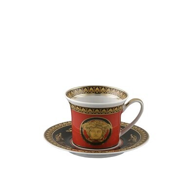 Versace Medusa Red A.D. Cup &amp; Saucer (non winged handle), MPN: 19315-409605-14715, 0