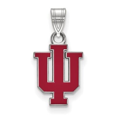 Indiana University Small Enamel Pendant Sterling Silver SS071IU, MPN: SS071IU, 886774686004