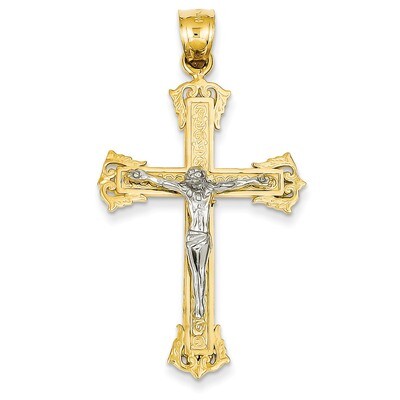 Diamond-cut Crucifix Pendant 14k Two-Tone Gold C2000, MPN: C2000, 883957430447