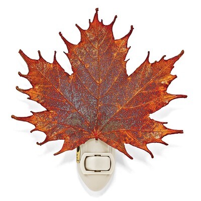 Iridescent Copper Dipped Sugar Maple Leaf Nightlight GM13086, MPN: GM13086, 810391010867