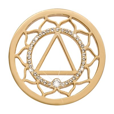 Nikki Lissoni 3Rd Chakra Manipura Yellow Power Control Freedom To Be Oneself Gold-Plated 33mm Coin …