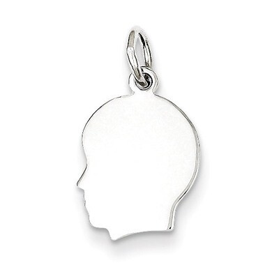Boy Disc Charm Engravable Sterling Silver QM348/27, MPN: QM348/27, 883957540627