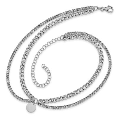 Leslie&#39;s 4 in ext. Choker Necklace 12 Inch Sterling Silver Polished HB-QLF1013-12, MPN: QLF1013-12,…