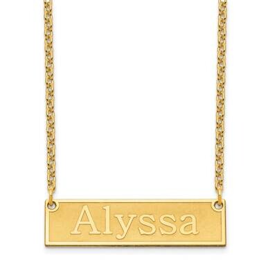 Etched Bar Name Necklace Gold-plated  XNA965GP, MPN: XNA965GP, 191101991028