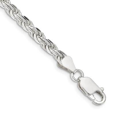 4.25mm Diamond-Cut Rope Chain 7 Inch Sterling Silver QDC090-7, MPN: QDC090-7, 191101768736