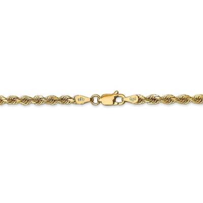 28 Inch 3.35mm Diamond-cut Quadruple Rope Chain 14k Yellow Gold QTR025-28, MPN: QTR025-28, 88395776…