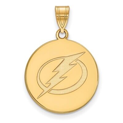 Tampa Bay Ligtning Large Disc Pendant 10k Yellow Gold 1Y036LIG, MPN: 1Y036LIG, 886774735931