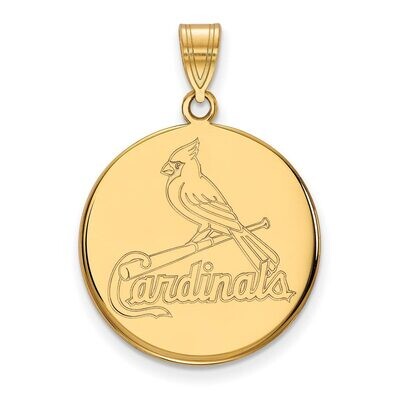 Saint Louis Cardinals Large Disc Pendant 14k Yellow Gold 4Y039CRD, MPN: 4Y039CRD, 886774880402