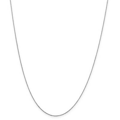 .6mm Diamond-Cut Cable Chain Anklet 10 Inch 10k White Gold 10PE145-10, MPN: 10PE145-10, 191101568343