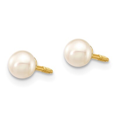 Baby Fresh Water Cultured Pearl Set - 5.5 Blt &amp; Screwback Earrings - 14k Gold SE1338 by Madi K, MPN…