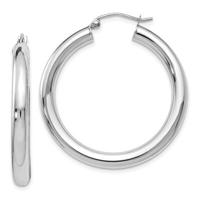 Leslie&#39;s Lightweight Hoop Earrings 14k White Gold Polished HB-LE1286, MPN: LE1286, 191101757846