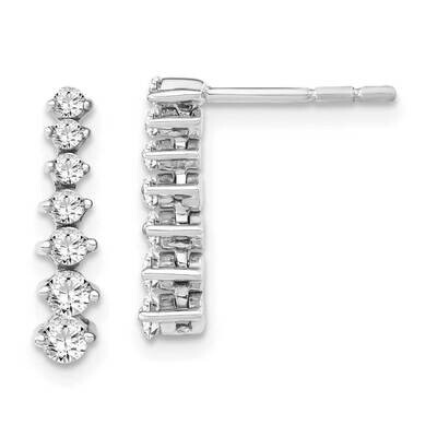 Si1/Si2, G H I, Graduating Drop Earrings 14k White Gold Lab Grown Diamond EM7946-050-WLG, MPN: EM79…